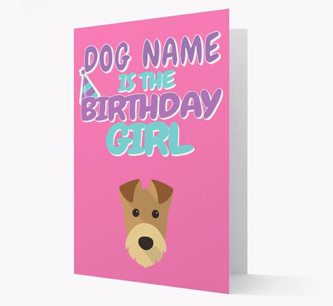 'Birthday Girl' Card with {breedFullName} Icon